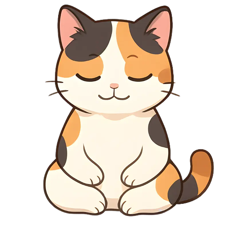 猫と一緒に深呼吸